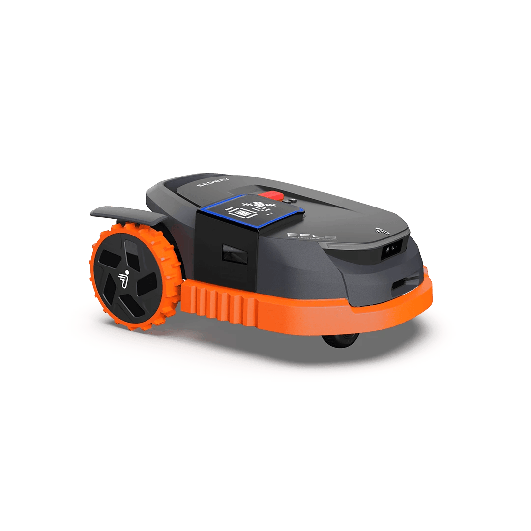 a black and orange robot